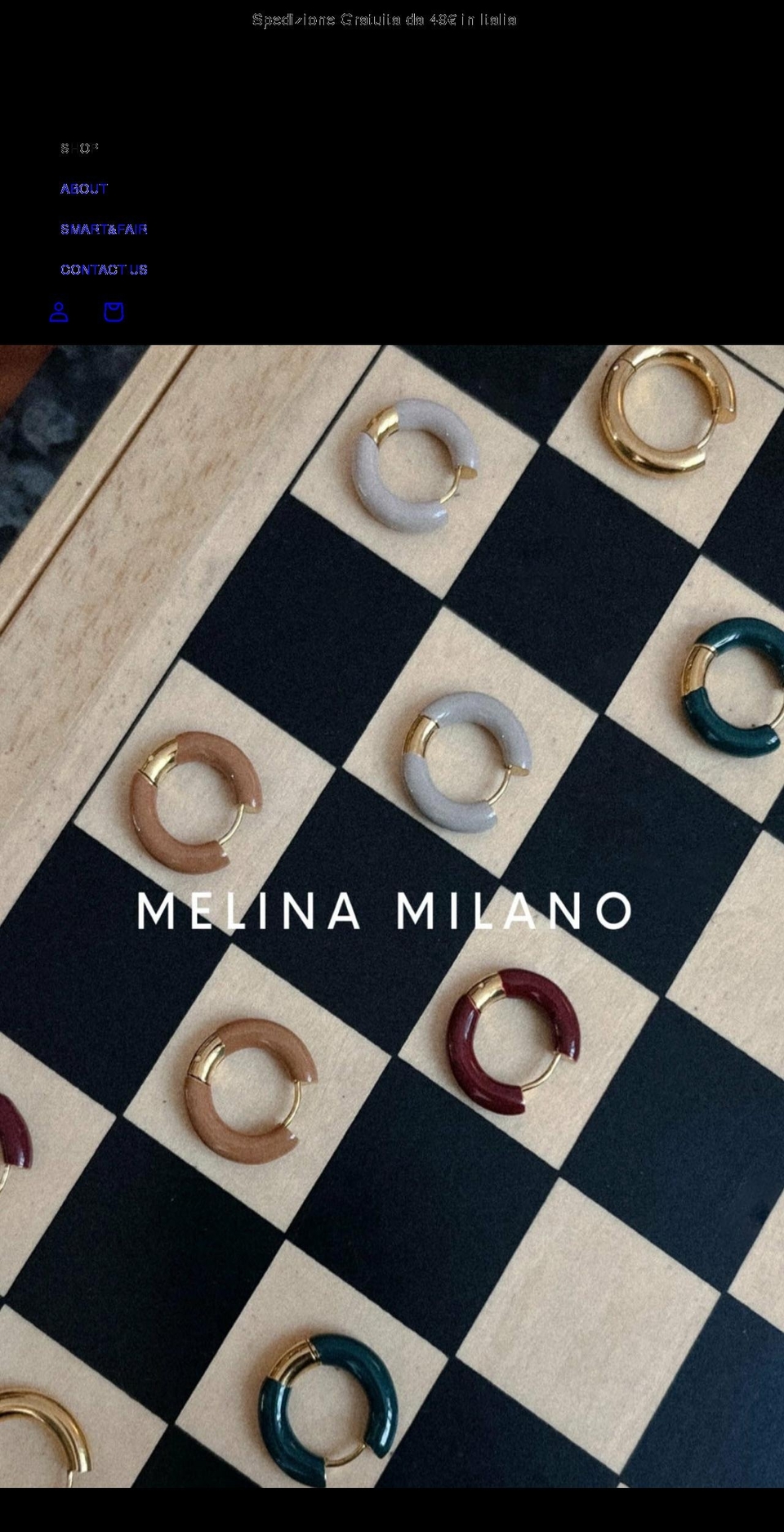 melinamilano.com shopify website screenshot