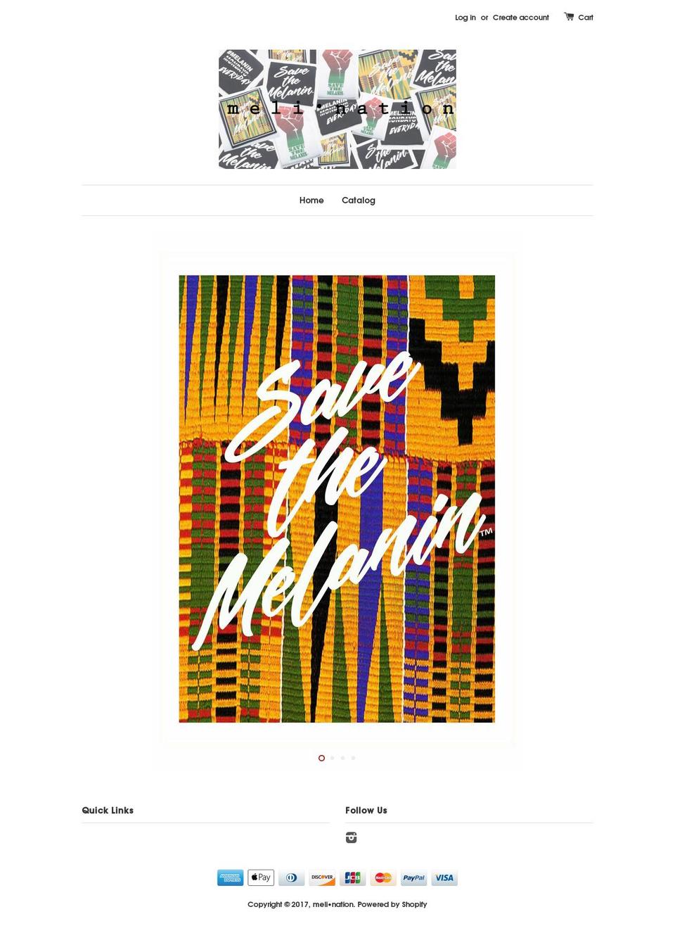 melination.com shopify website screenshot