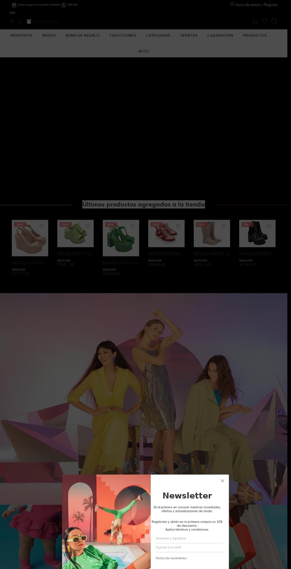 melissa.com.co shopify website screenshot