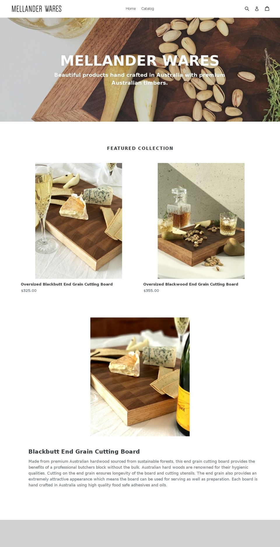 mellanderwares.com — Shopify storefront screenshot