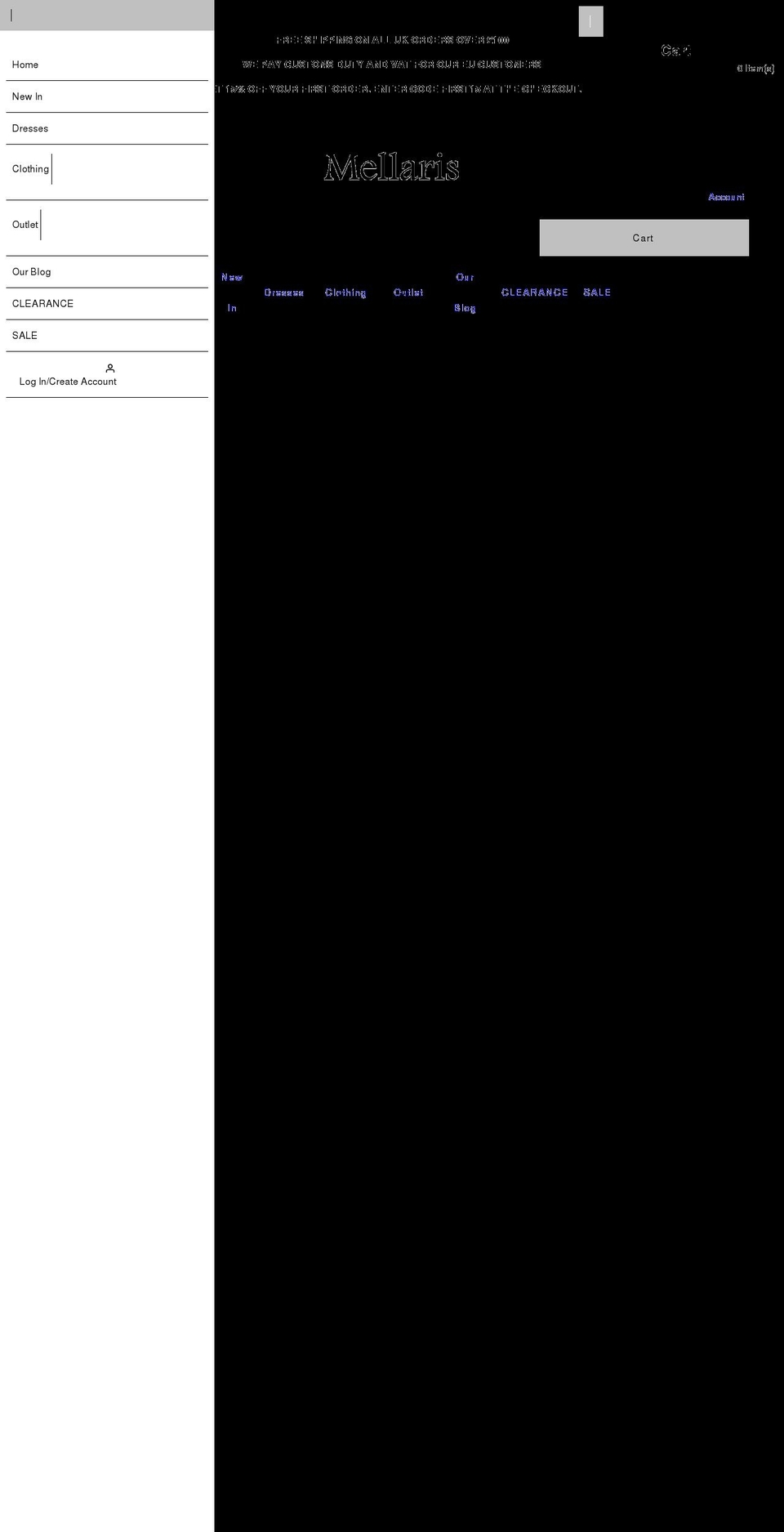 mellaris.com shopify website screenshot