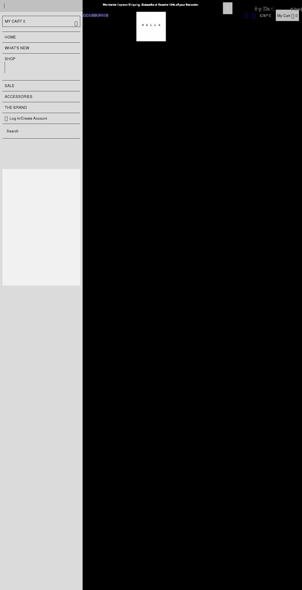 mellaswim.com shopify website screenshot