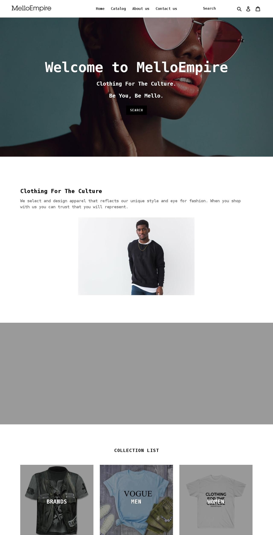 melloempire.com shopify website screenshot