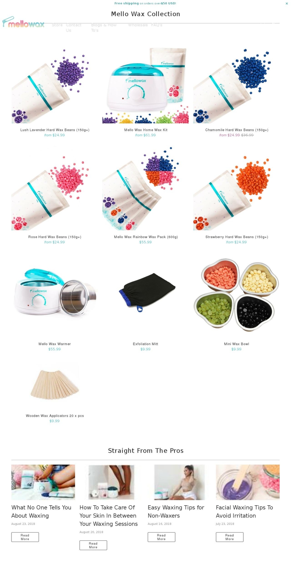 mellowax.com — Shopify storefront screenshot