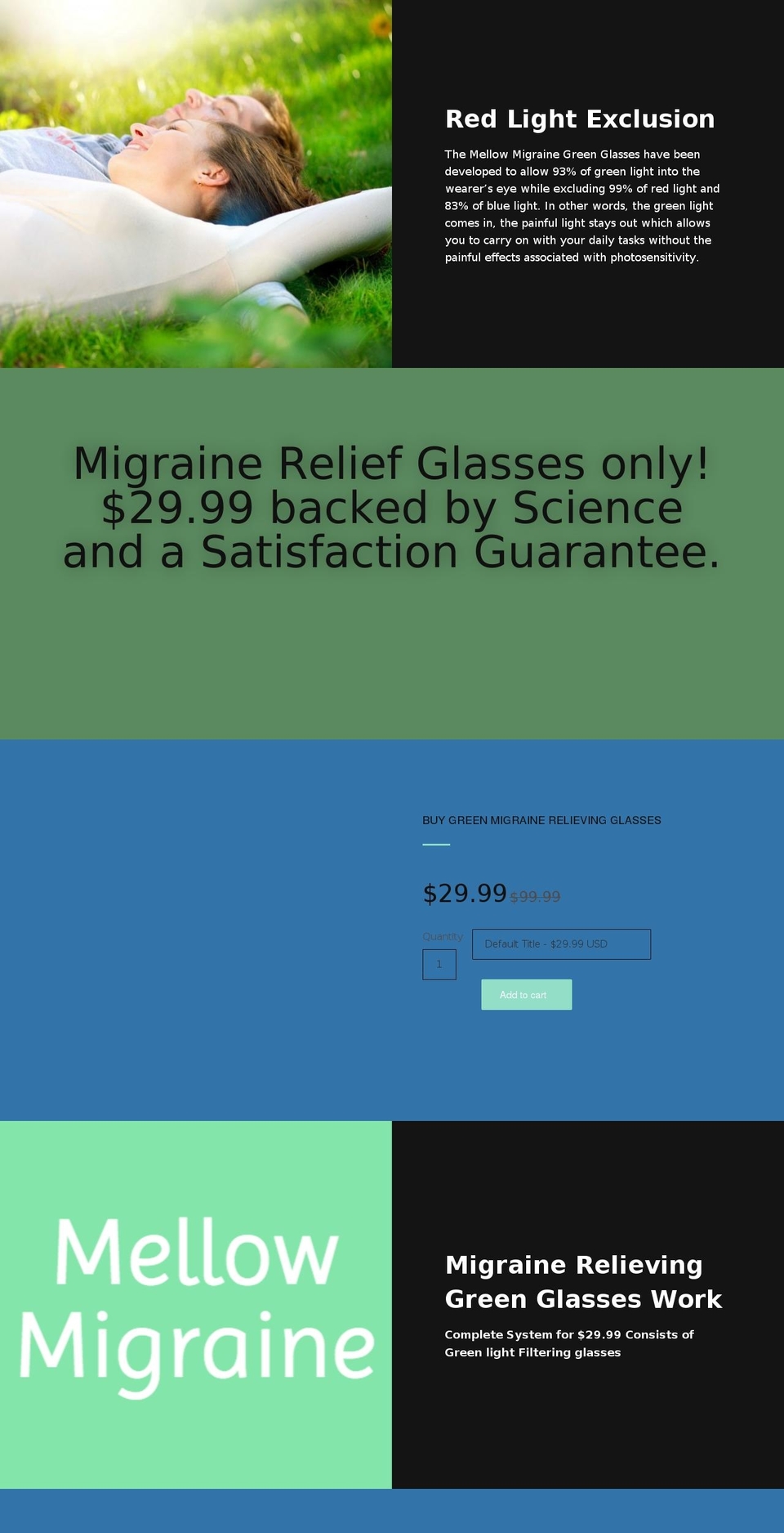 mellowmigraine.com — Shopify storefront screenshot