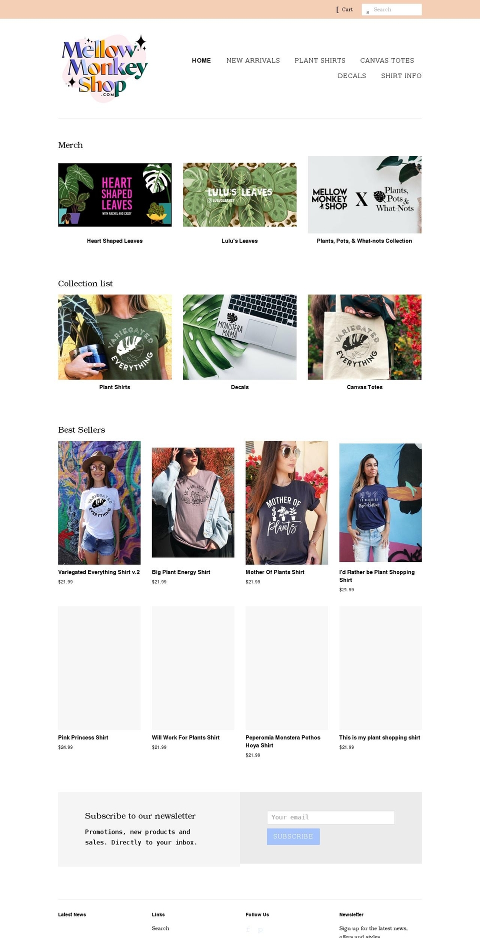 mellowmonkeyshop.com shopify website screenshot