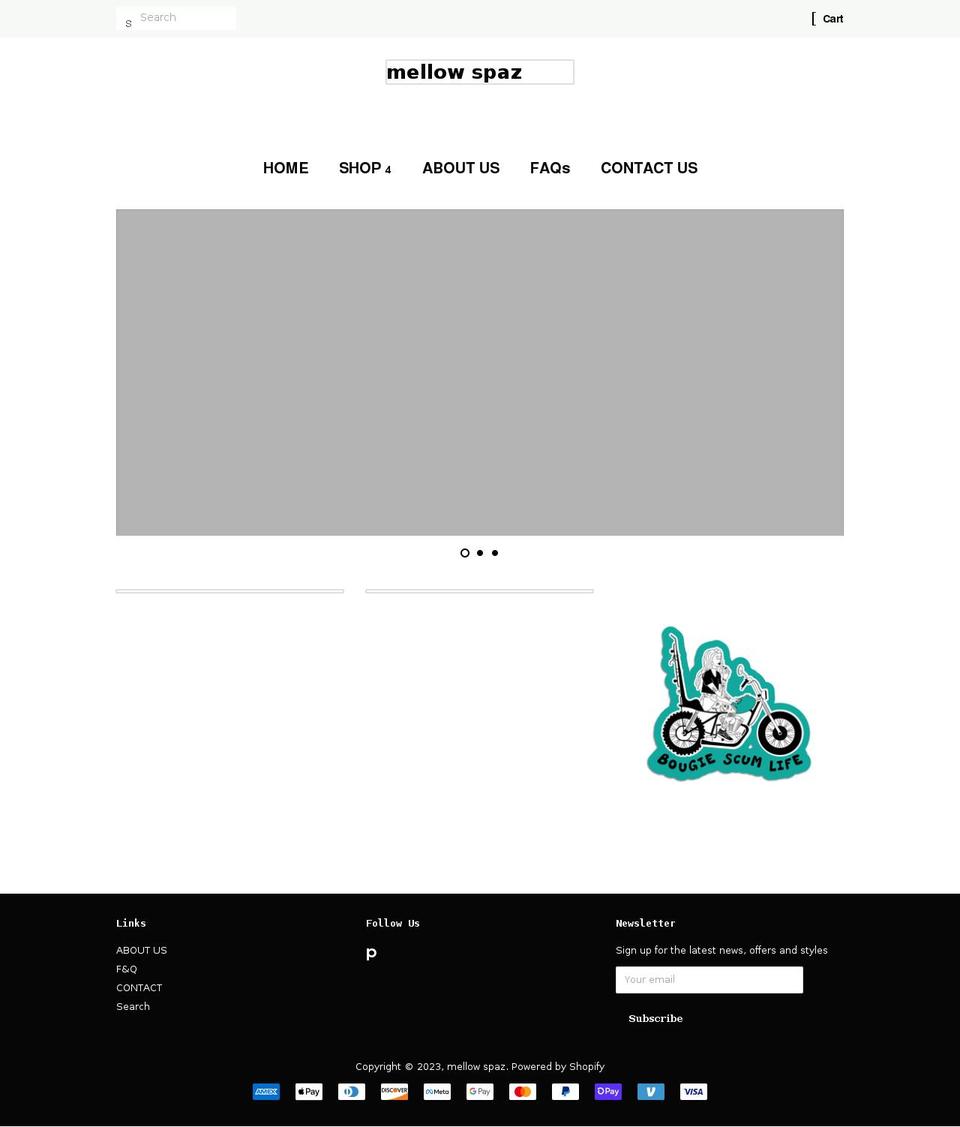 mellowspaz.com shopify website screenshot