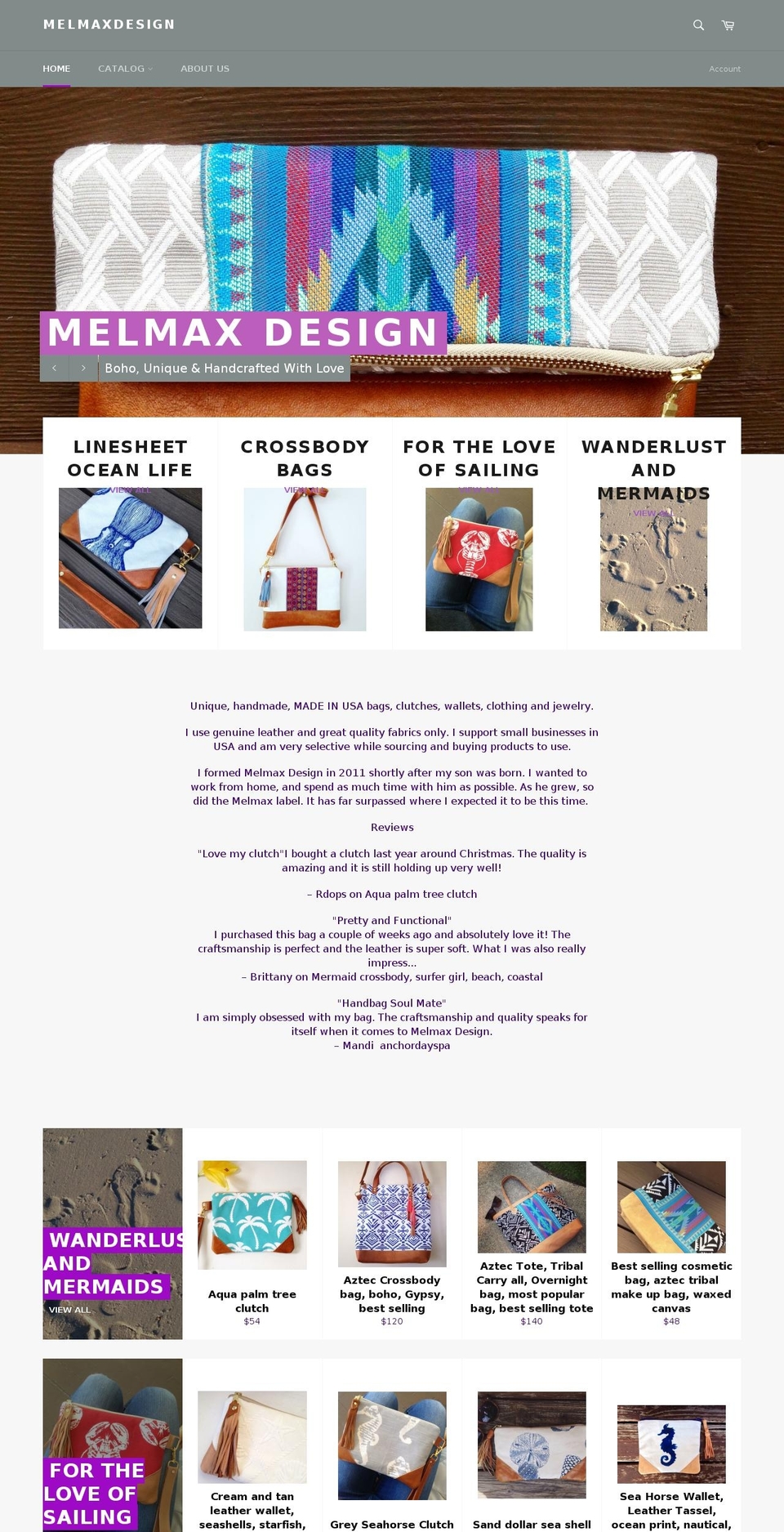 melmaxdesign.com shopify website screenshot