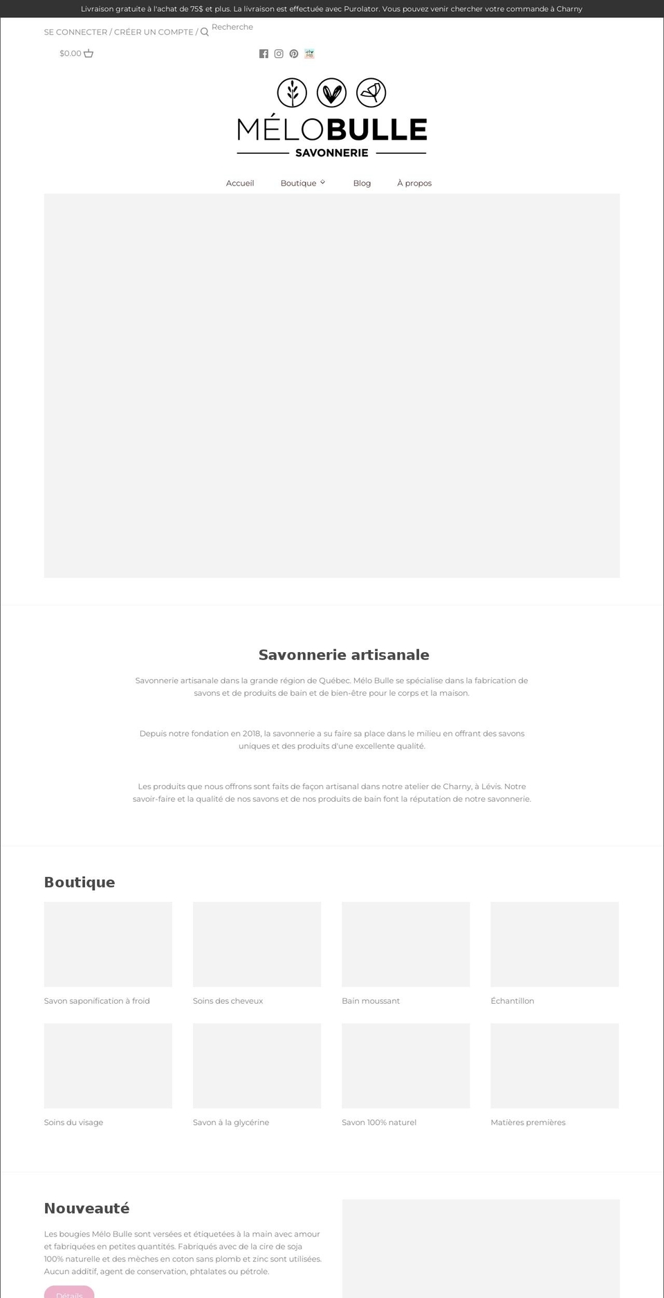 melobulle.com shopify website screenshot