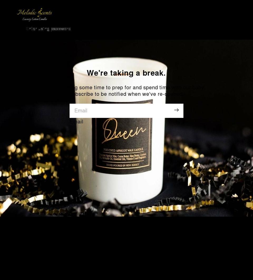 melodicscents.com shopify website screenshot