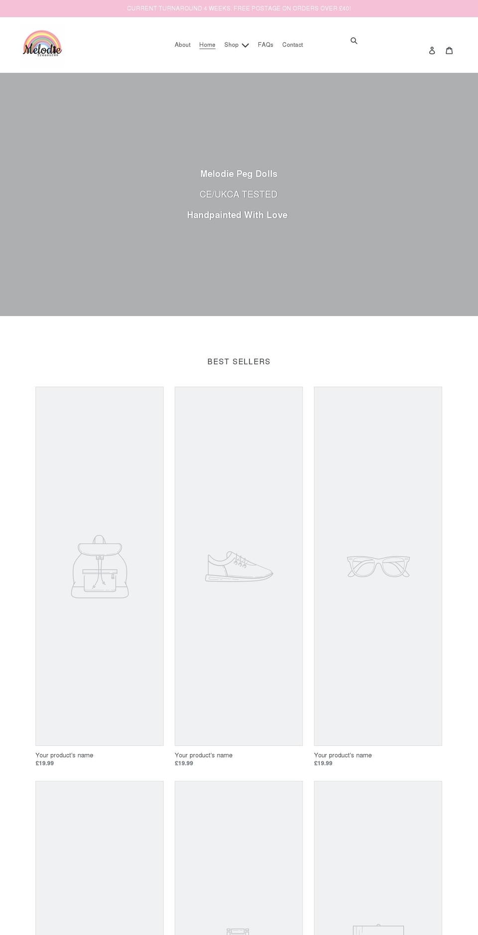 melodietreasures.co.uk shopify website screenshot