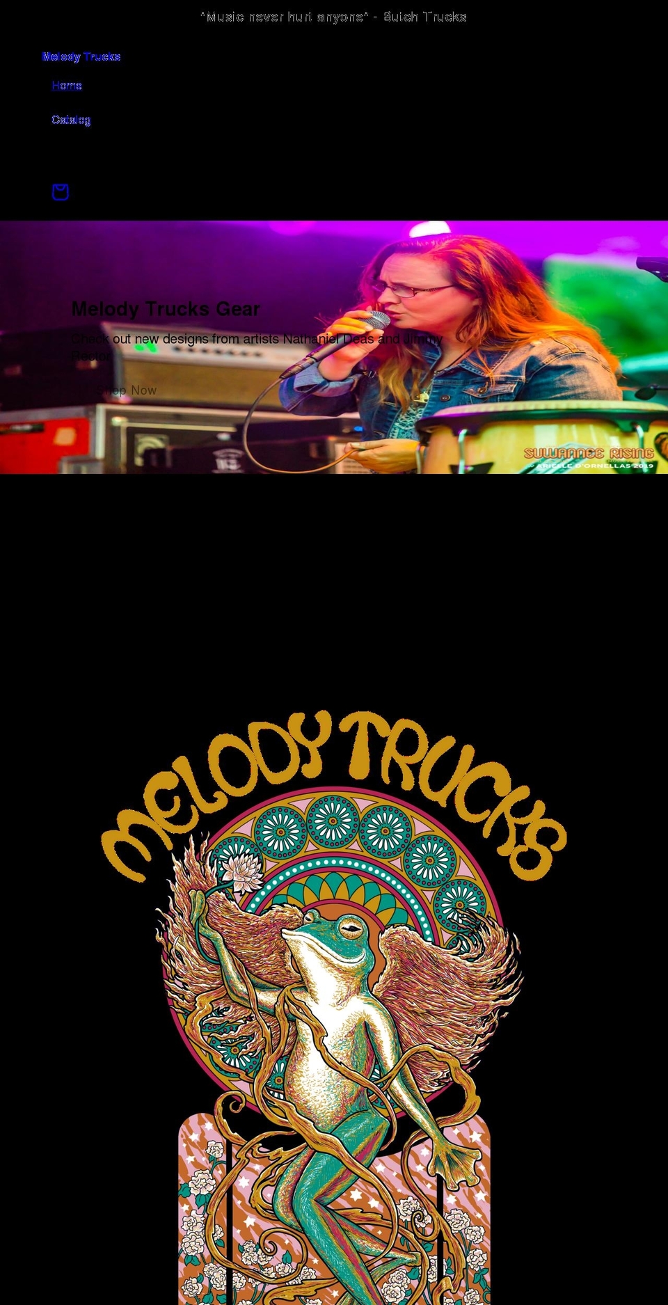 melody-trucks-band.myshopify.com shopify website screenshot