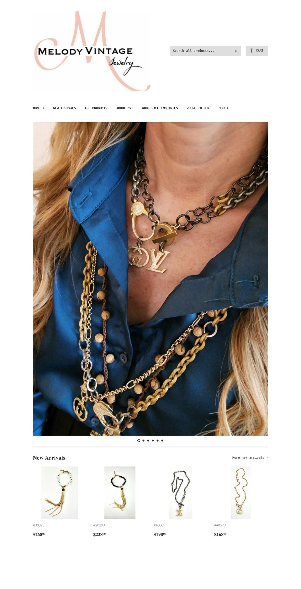 melodyvintagejewelry.com shopify website screenshot
