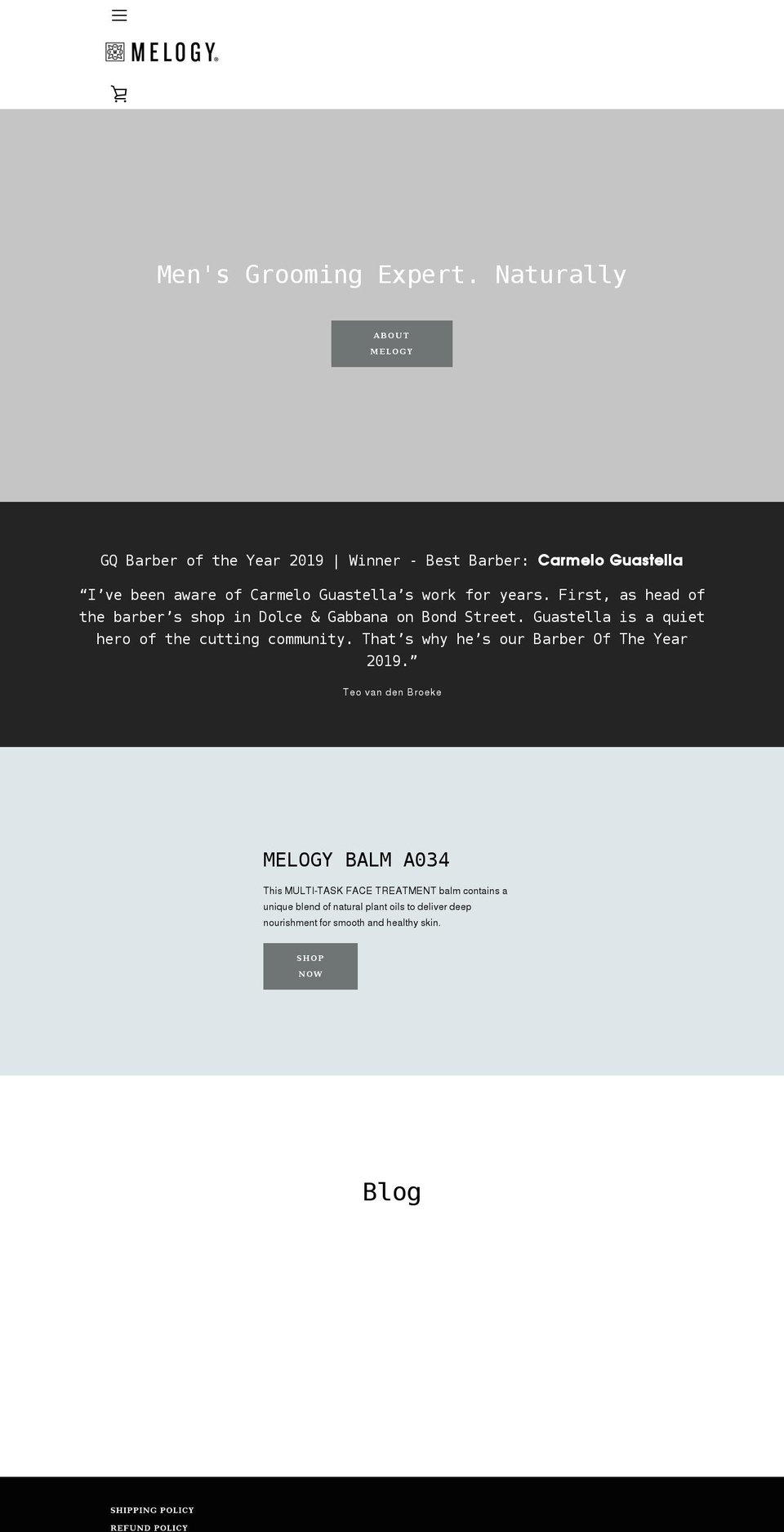 melogy.com shopify website screenshot