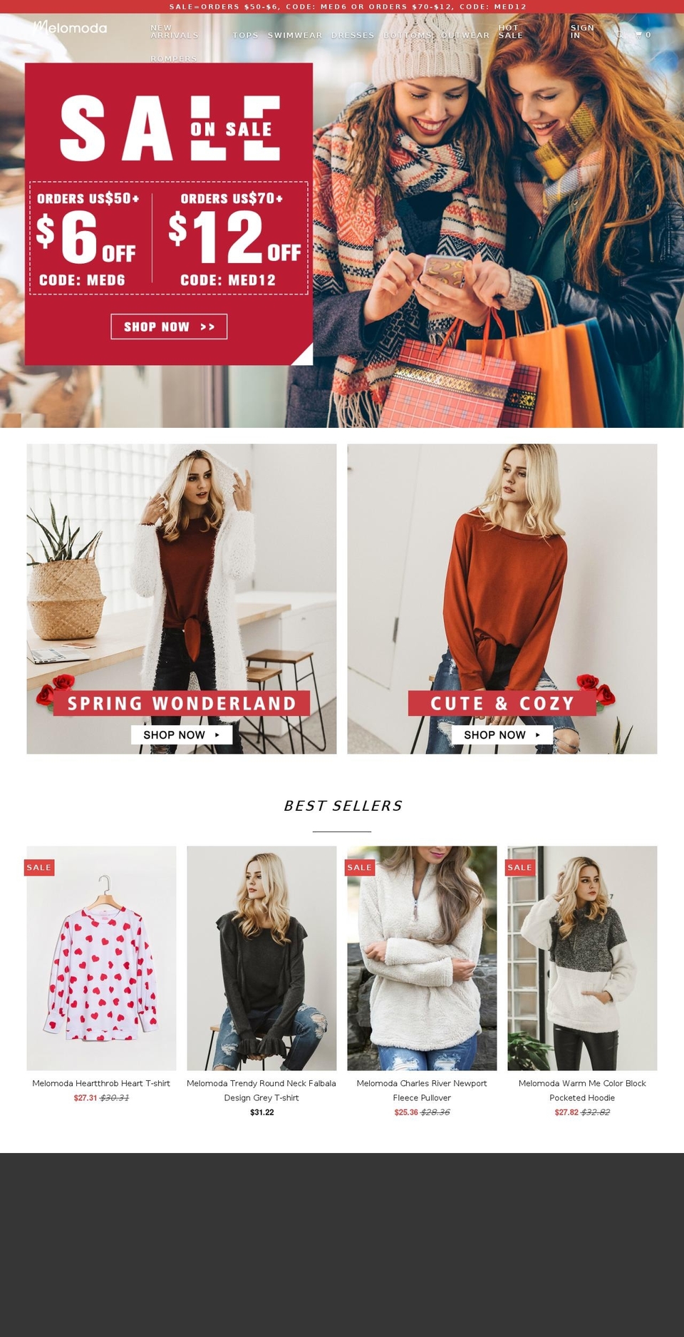 melomoda.com shopify website screenshot