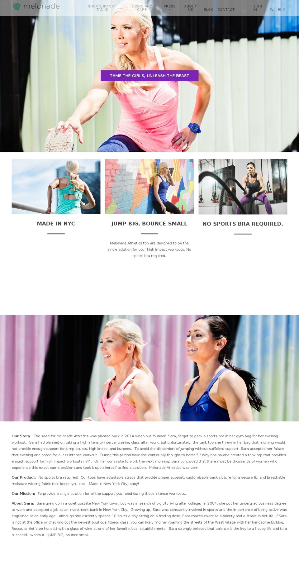 melonade-athletics.com — Shopify storefront screenshot