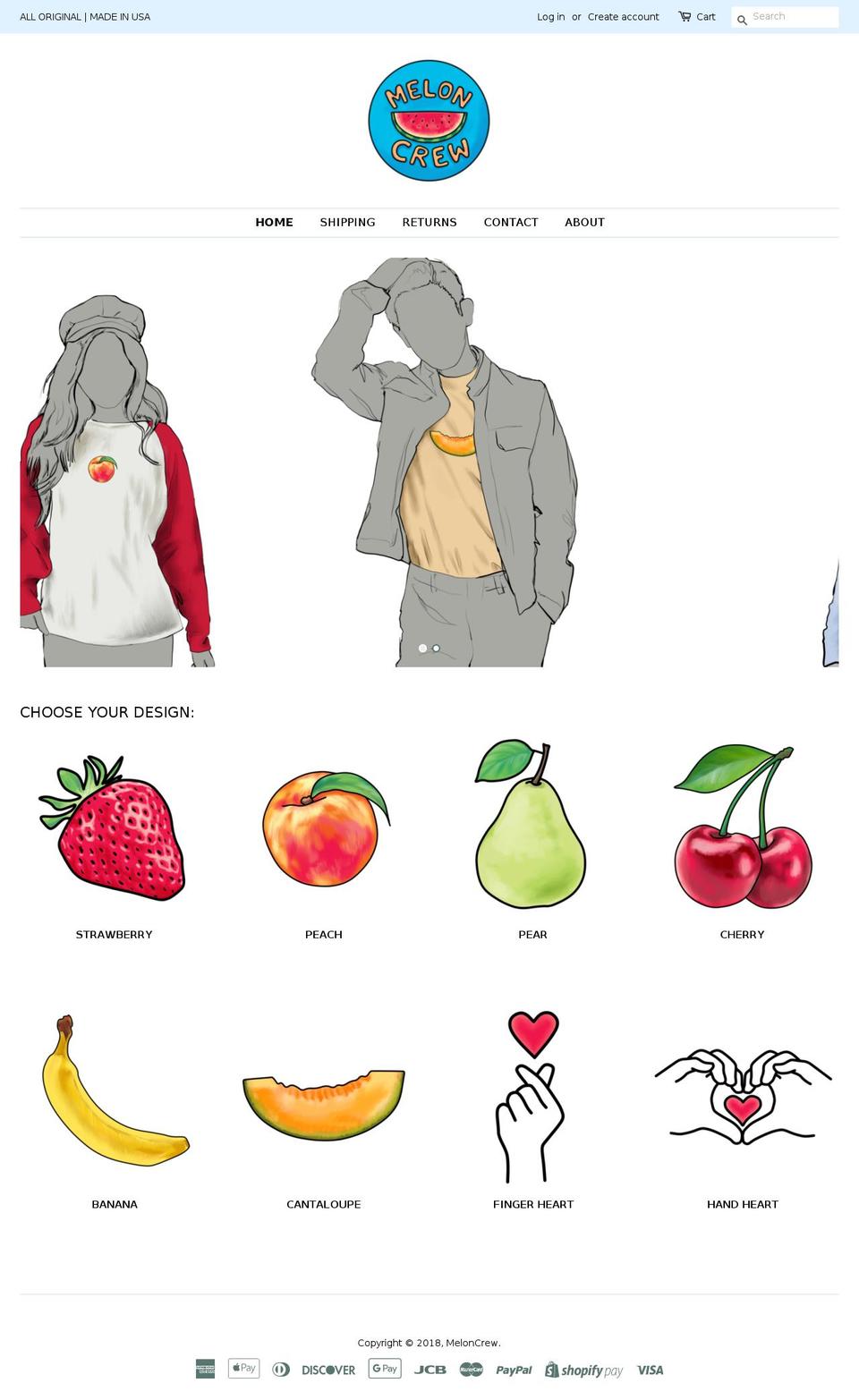 meloncrew.com shopify website screenshot