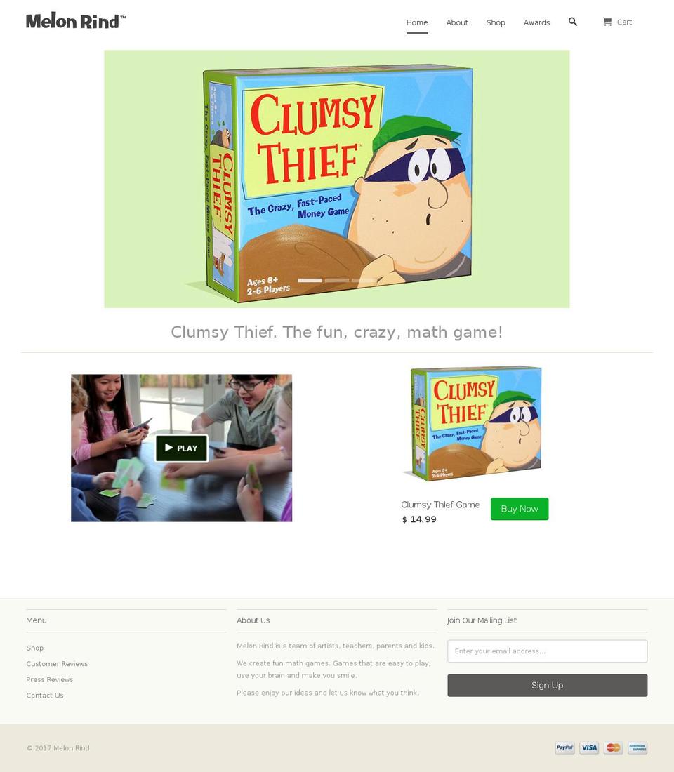 melonrindgames.com shopify website screenshot