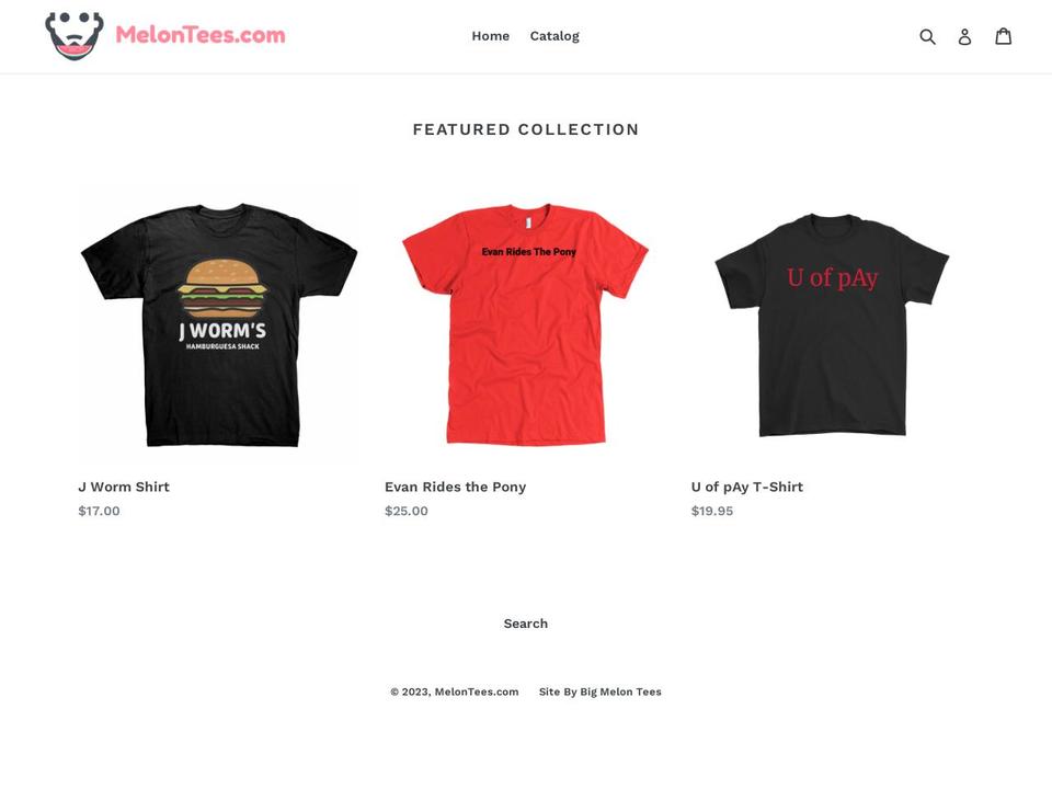 melontshirts.com — Shopify storefront screenshot