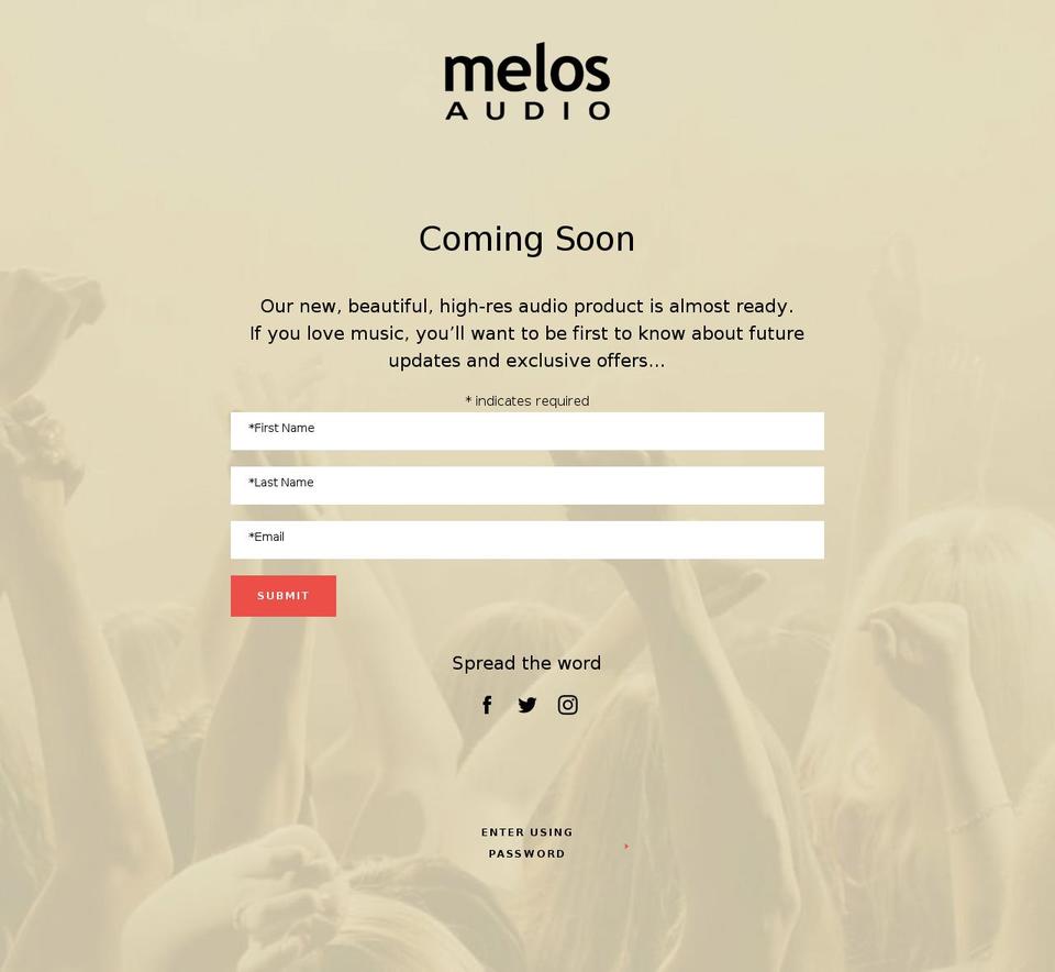 melos.audio shopify website screenshot