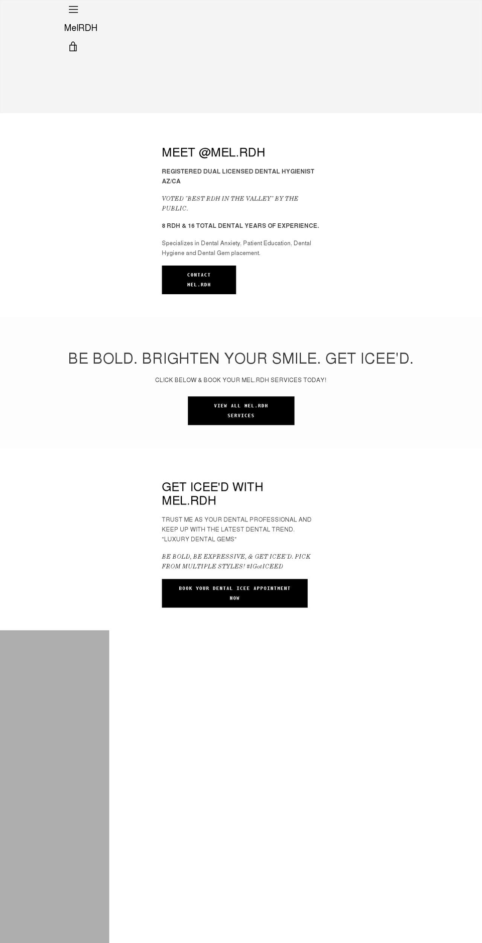 melrdh.com shopify website screenshot