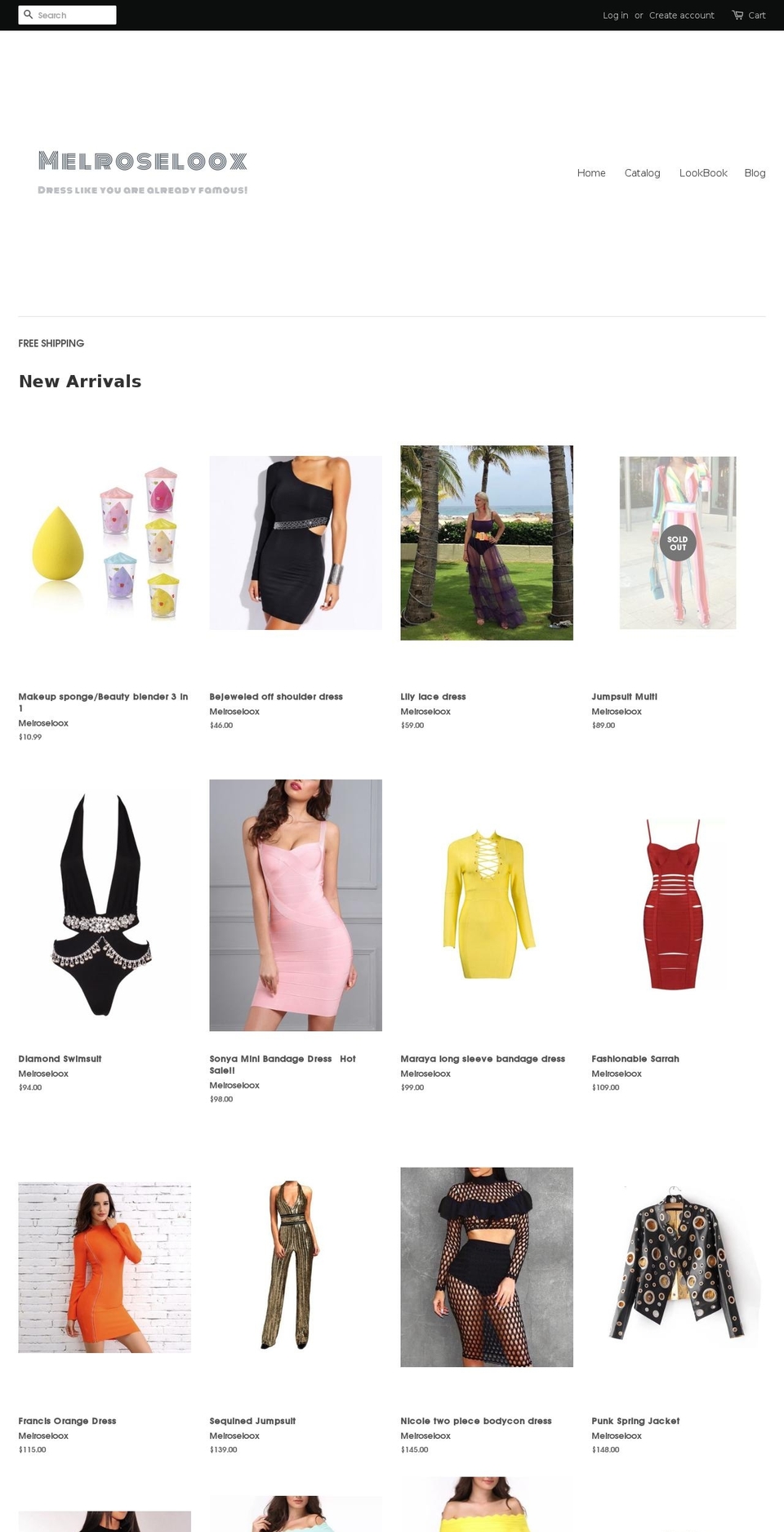 melroseloox.com shopify website screenshot
