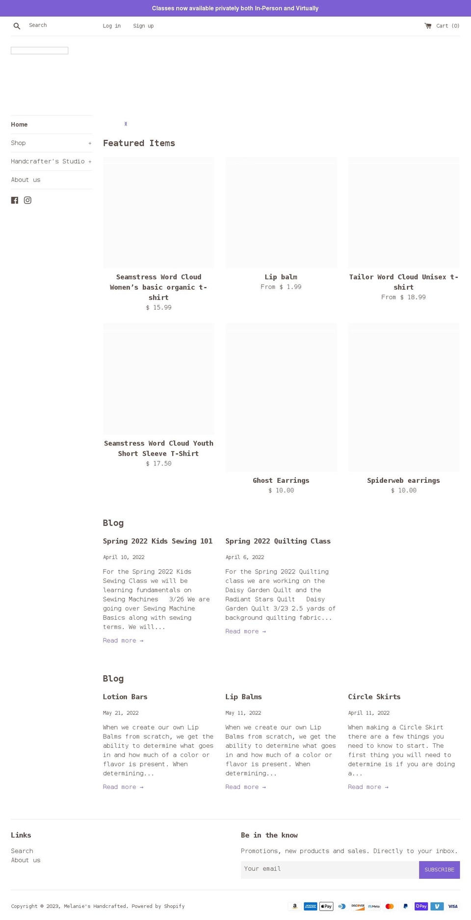 melshc.com shopify website screenshot