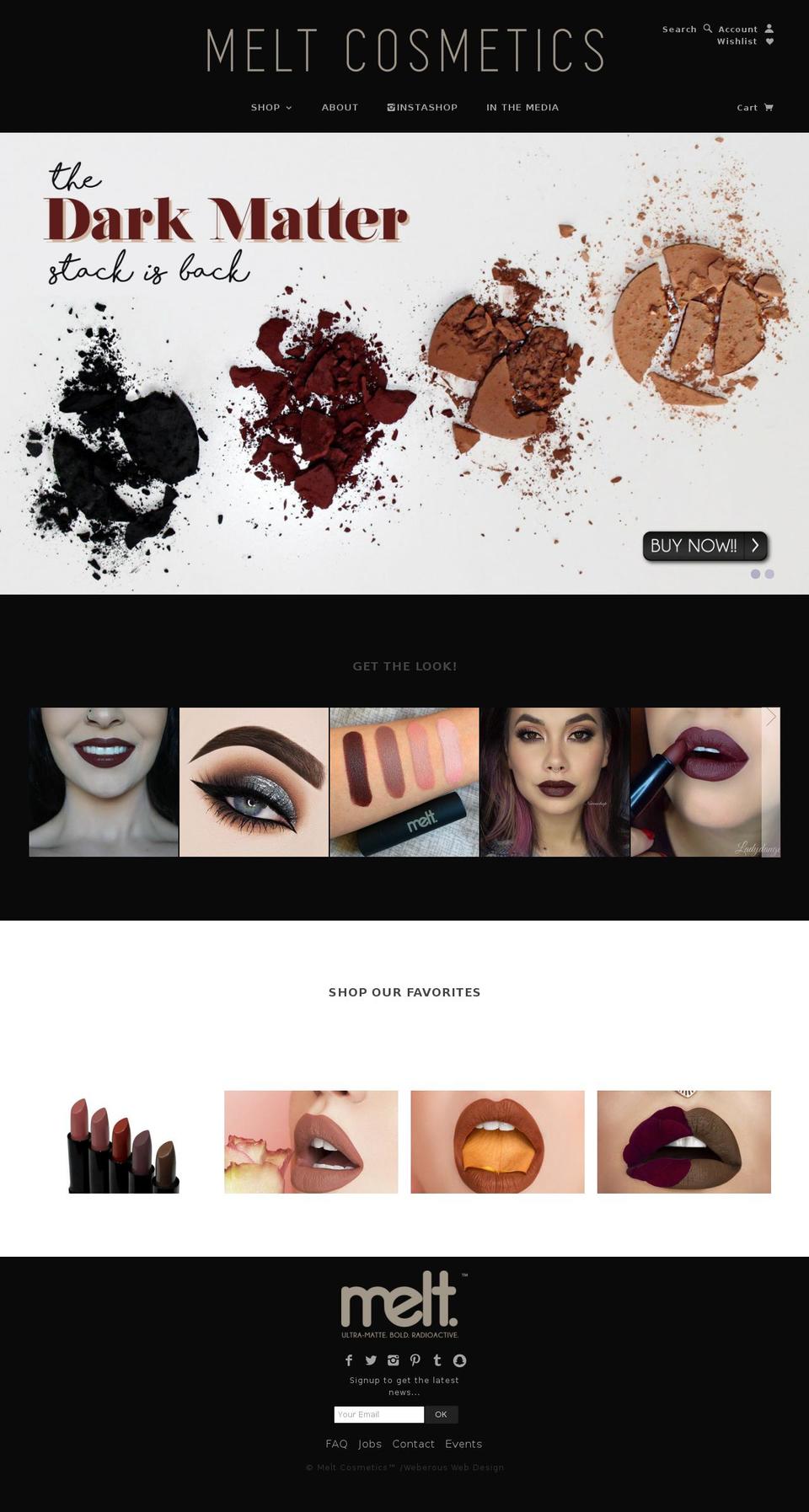 meltcosmetics.mobi shopify website screenshot