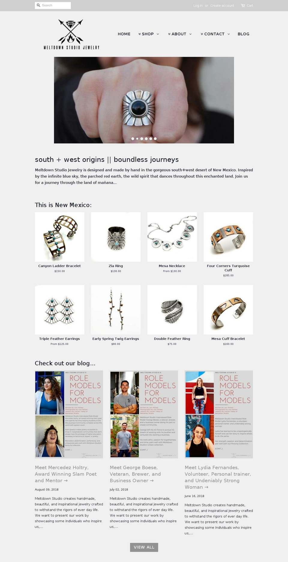 meltdownstudiojewelry.com — Shopify storefront screenshot