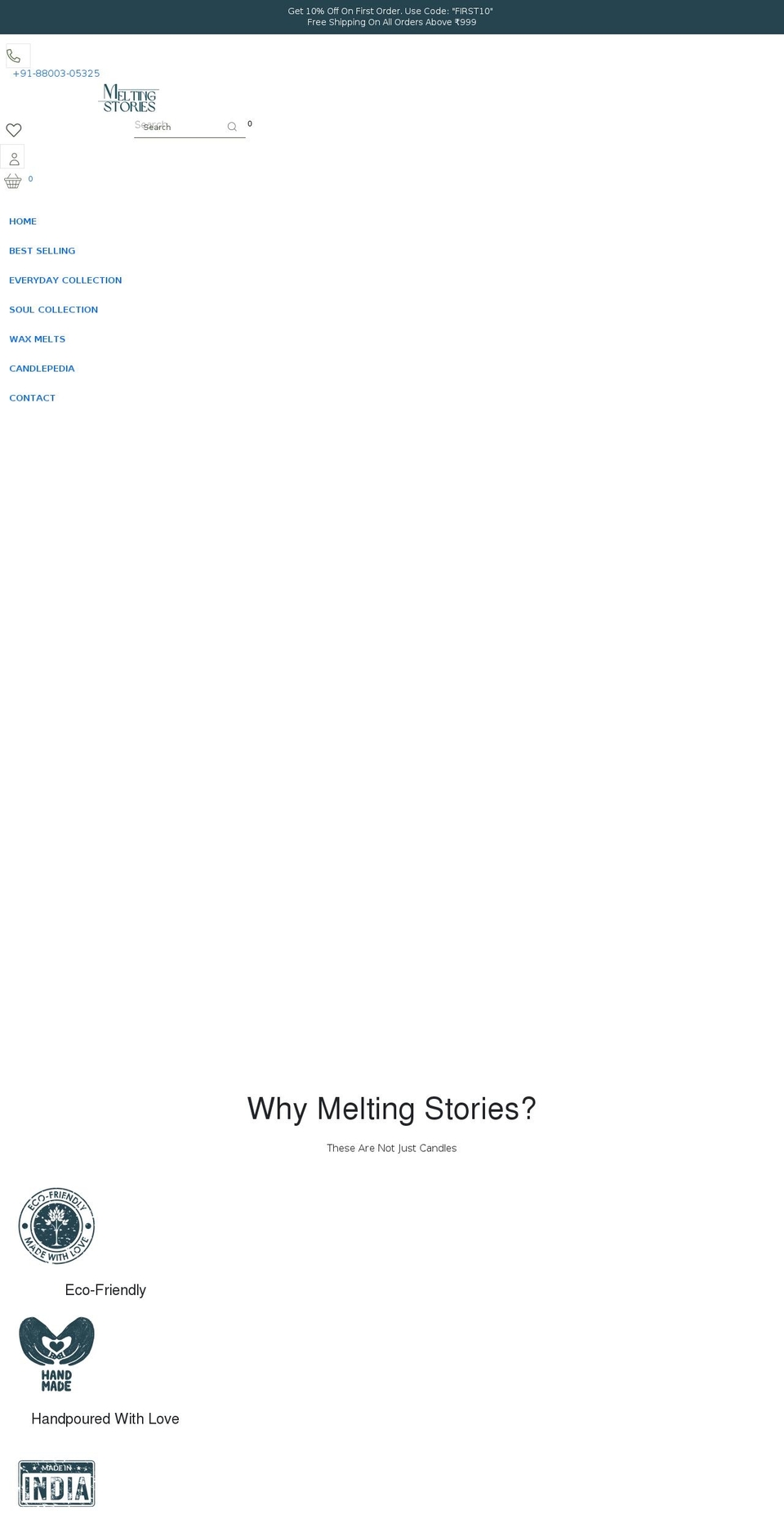 meltingstories.com shopify website screenshot