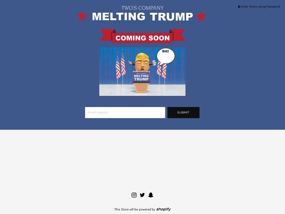 meltingtrump.com — Shopify storefront screenshot