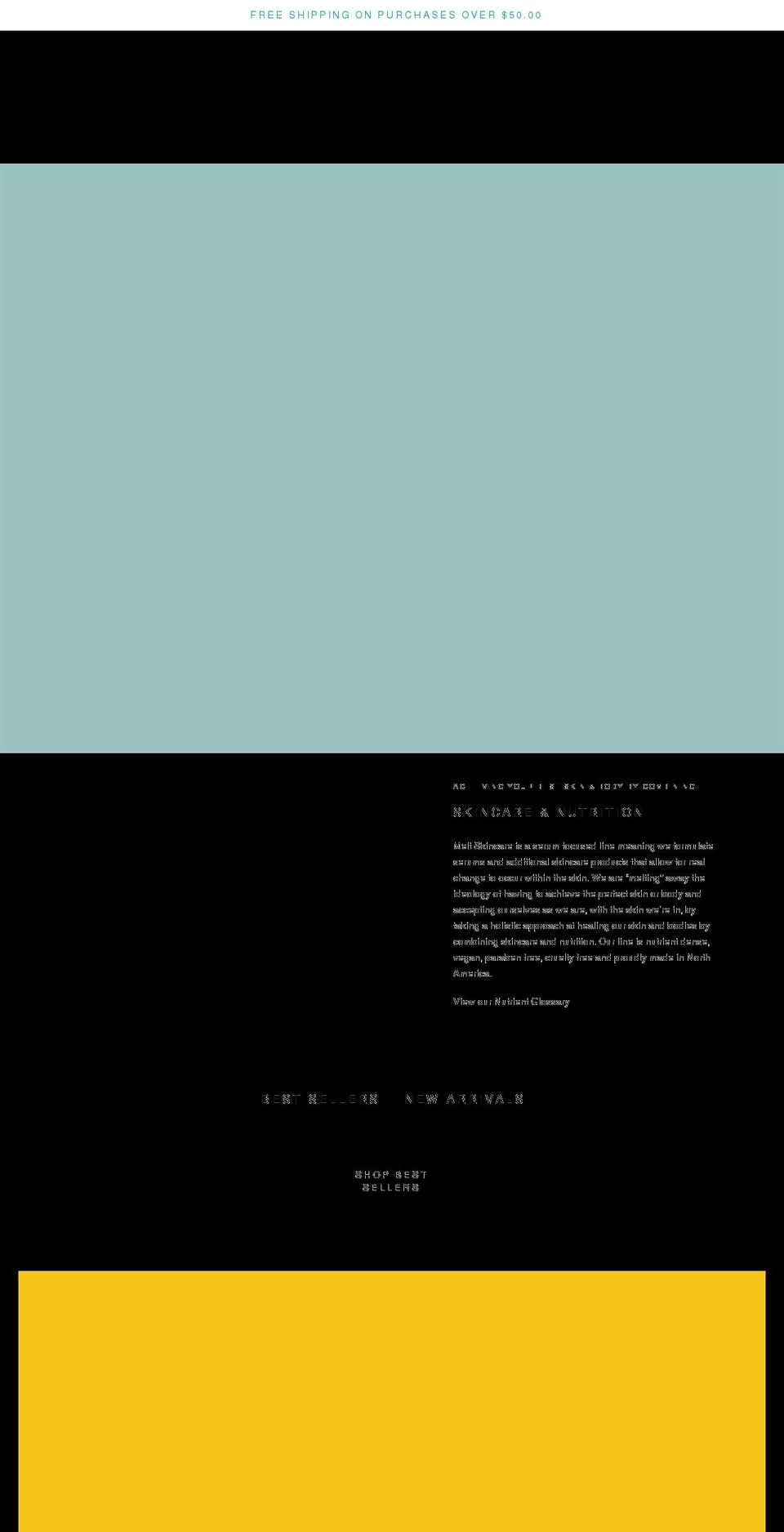 meltskincare.com shopify website screenshot