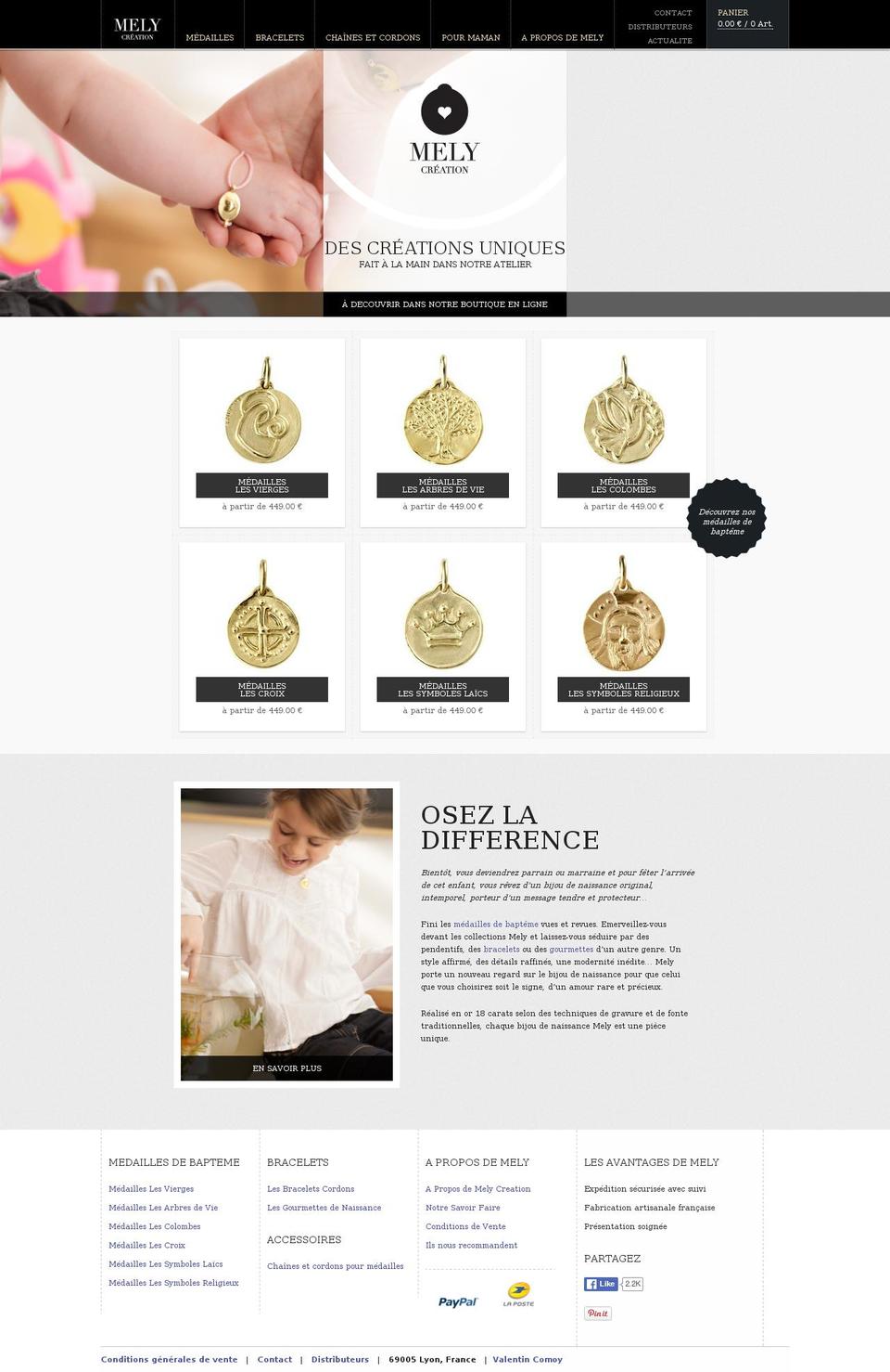 Mely Creation Shopify theme site example melycreation.com