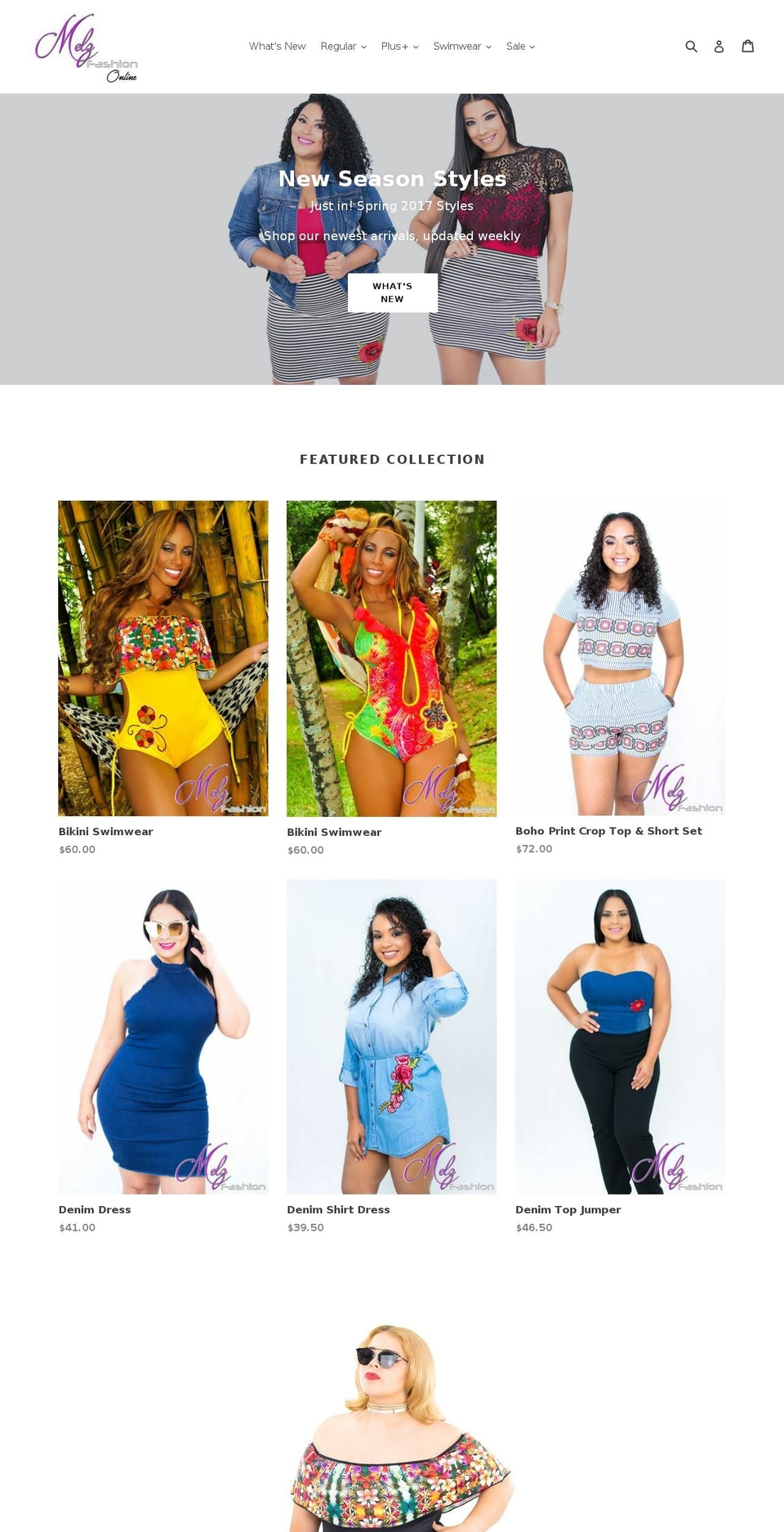 melzfashion.com shopify website screenshot