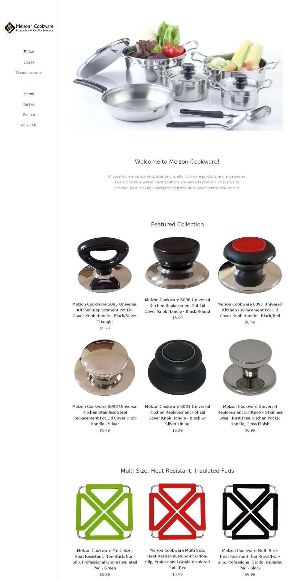 melzoncookware.com — Shopify storefront screenshot