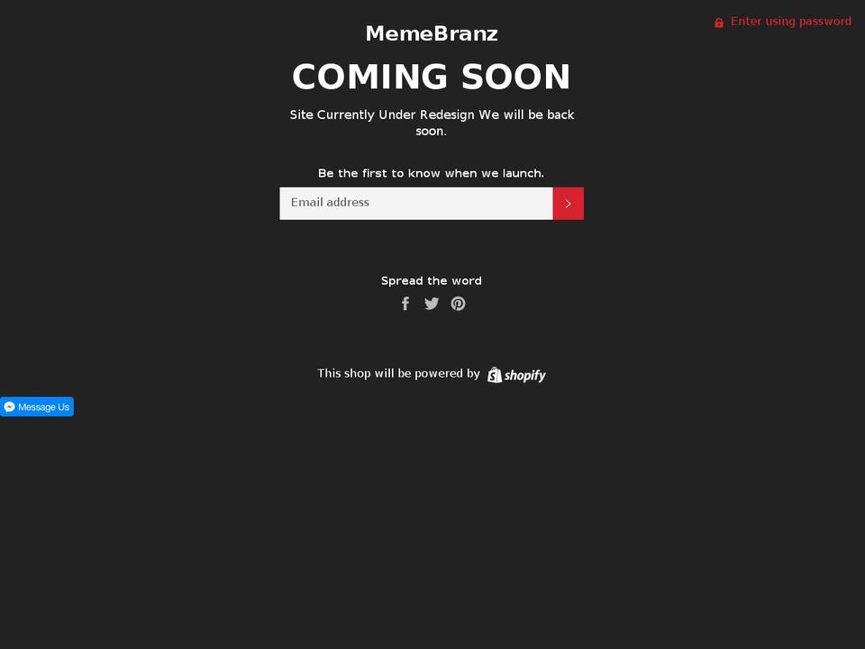 memebranz.com — Shopify storefront screenshot