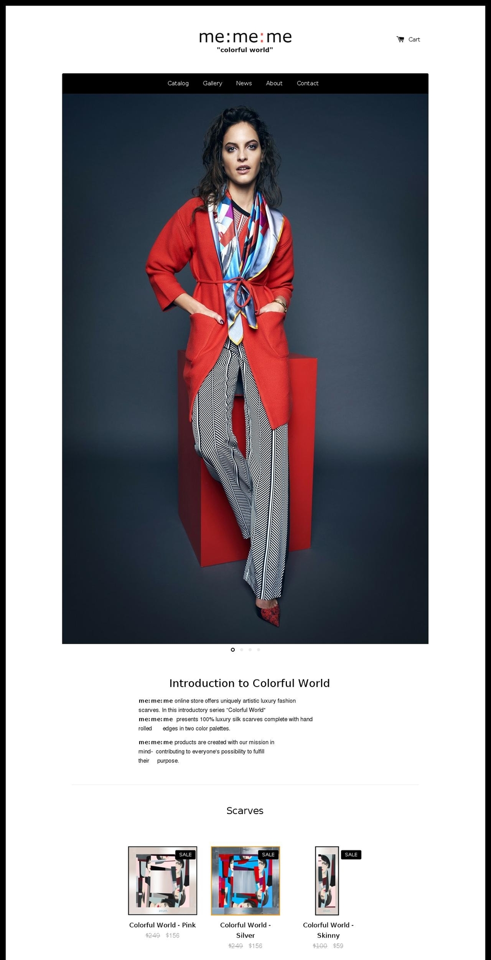 mememescarves.com shopify website screenshot