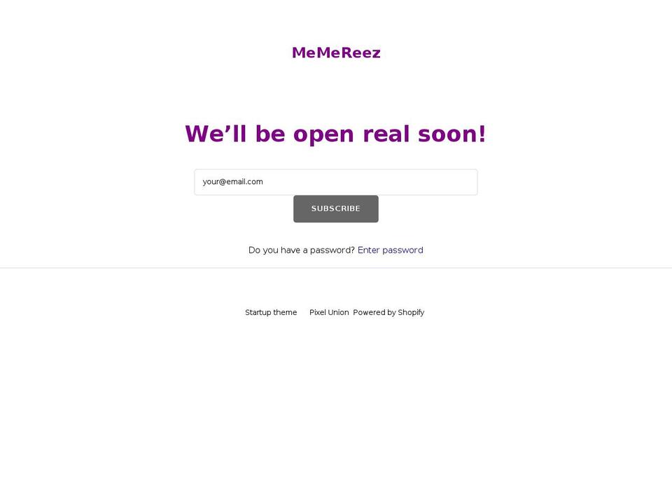 memereez.com — Shopify storefront screenshot