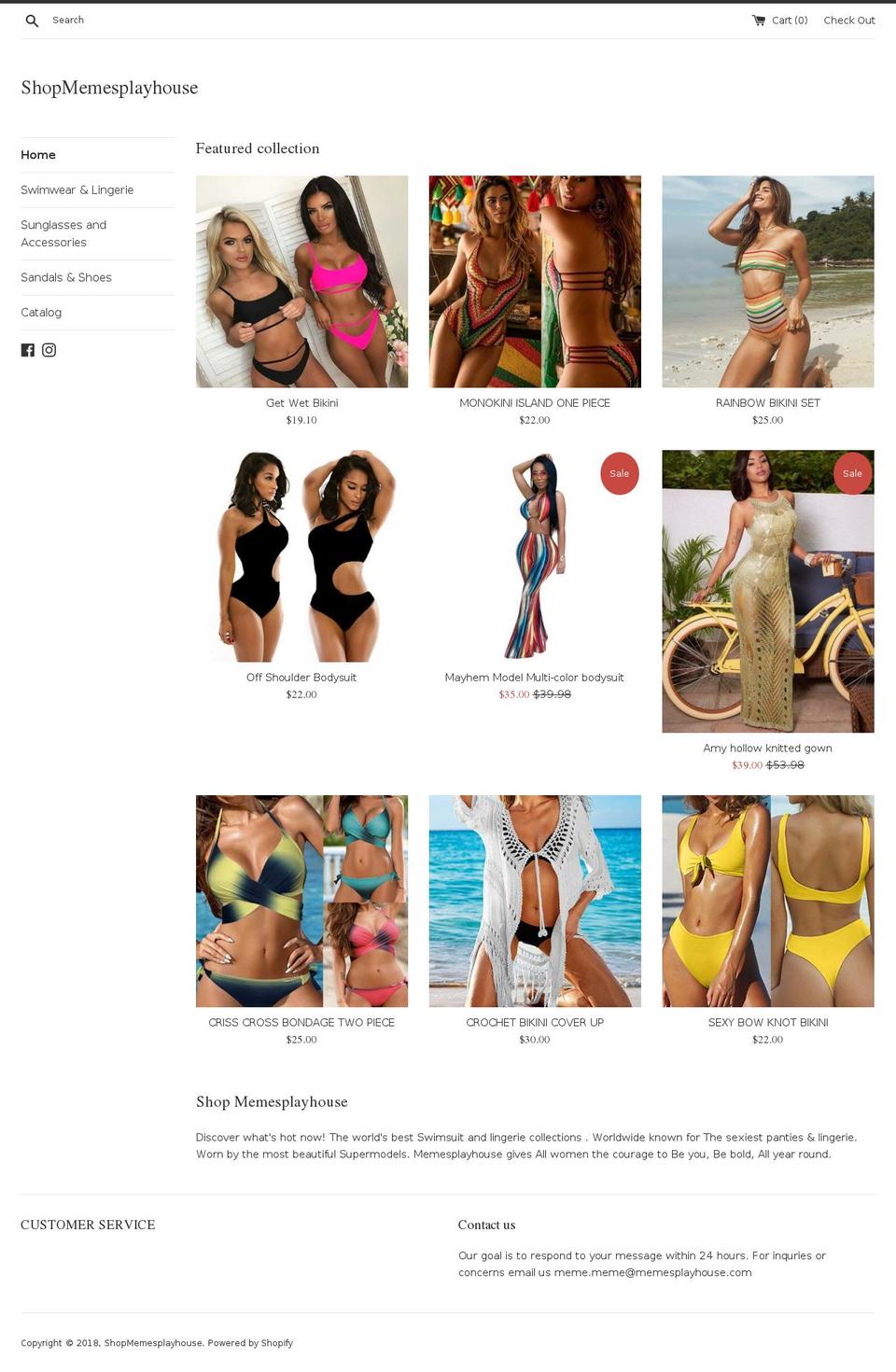 memesplayhouse.com — Shopify storefront screenshot