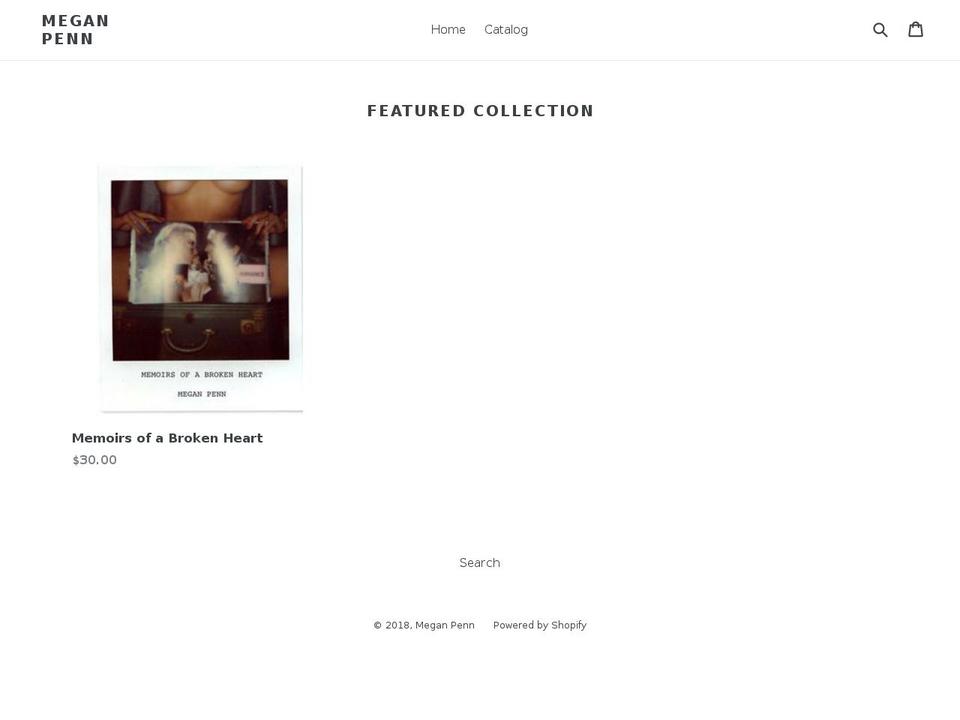 memoirsofabrokenheart.com — Shopify storefront screenshot