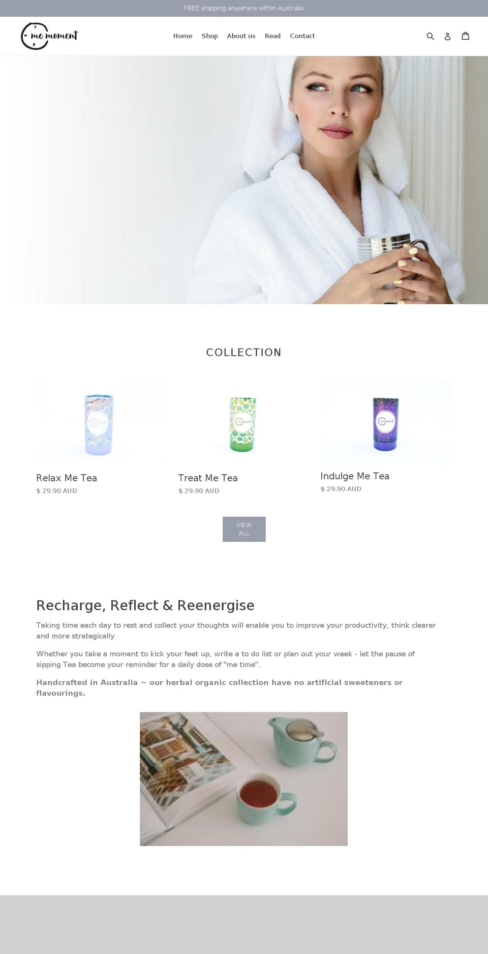 memoment.com.au shopify website screenshot