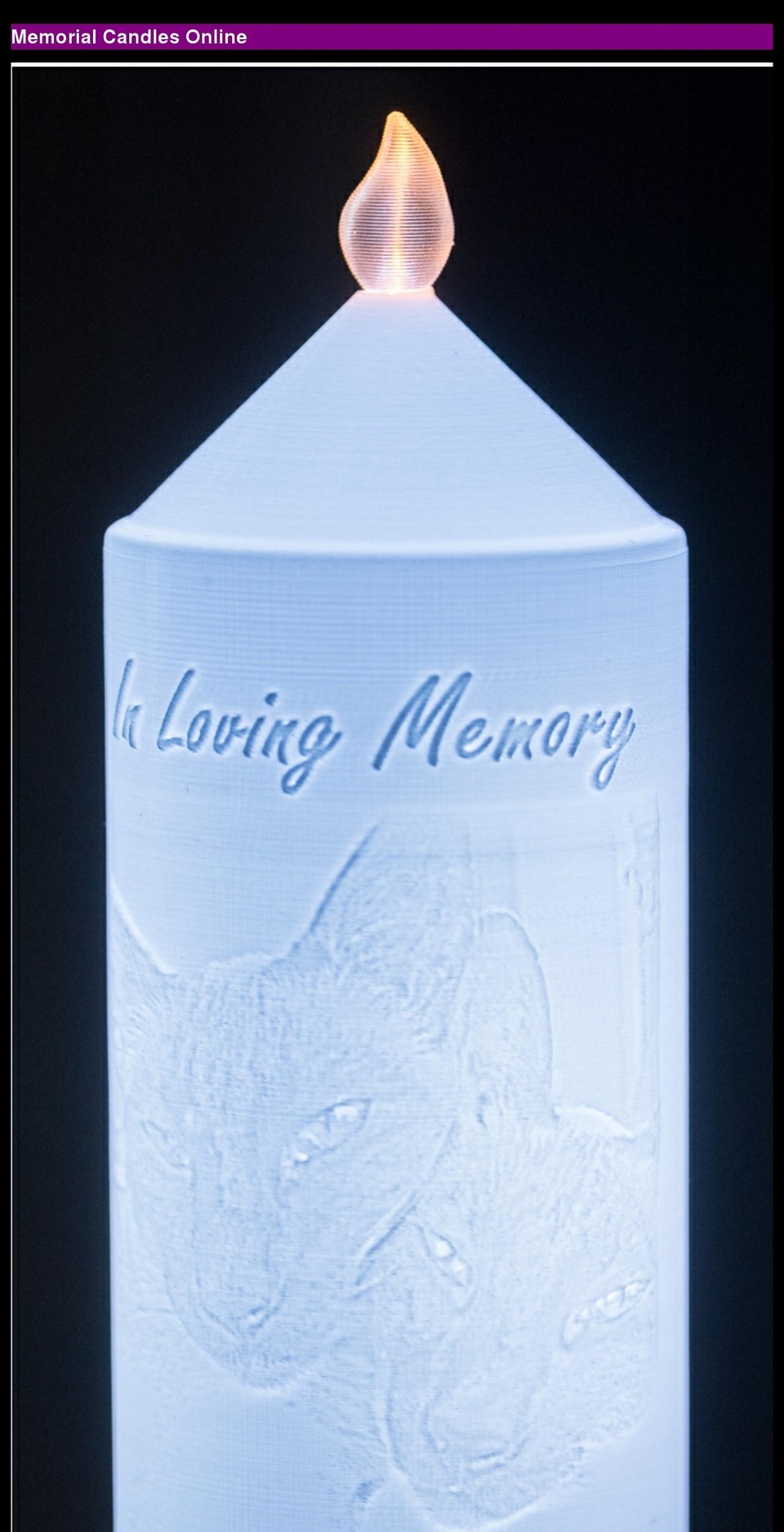 memorialcandlesonline.com — Shopify storefront screenshot