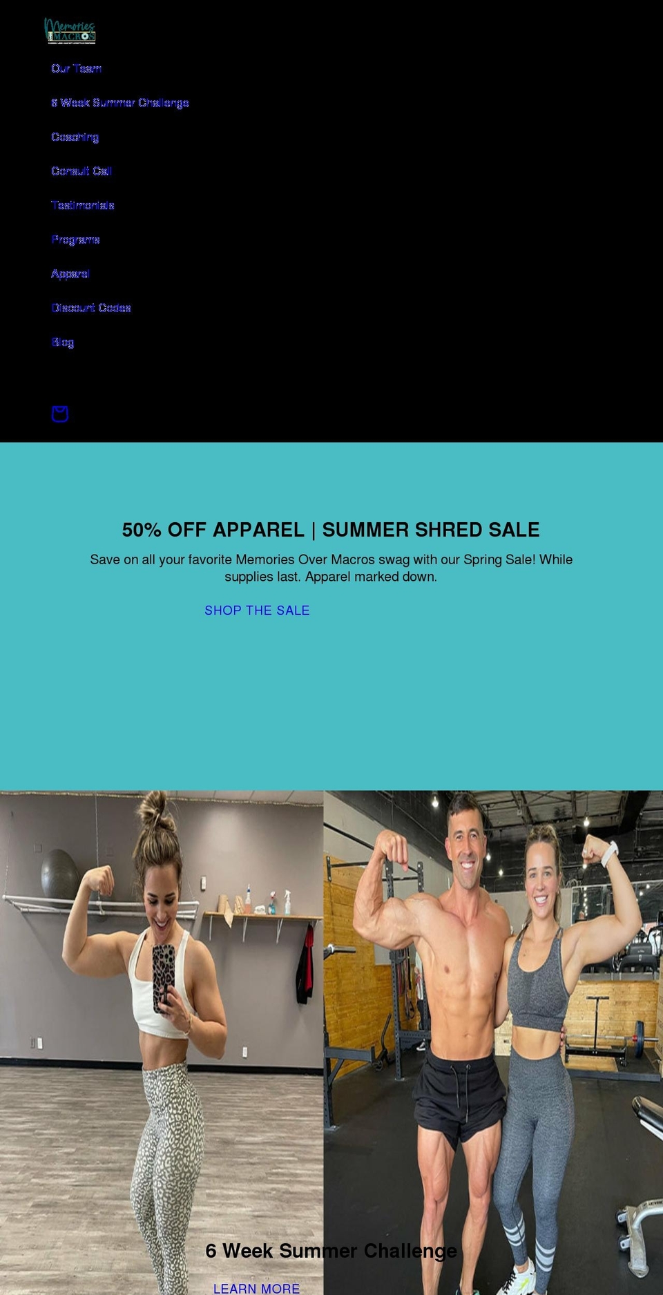 memoriesovermacros.com shopify website screenshot
