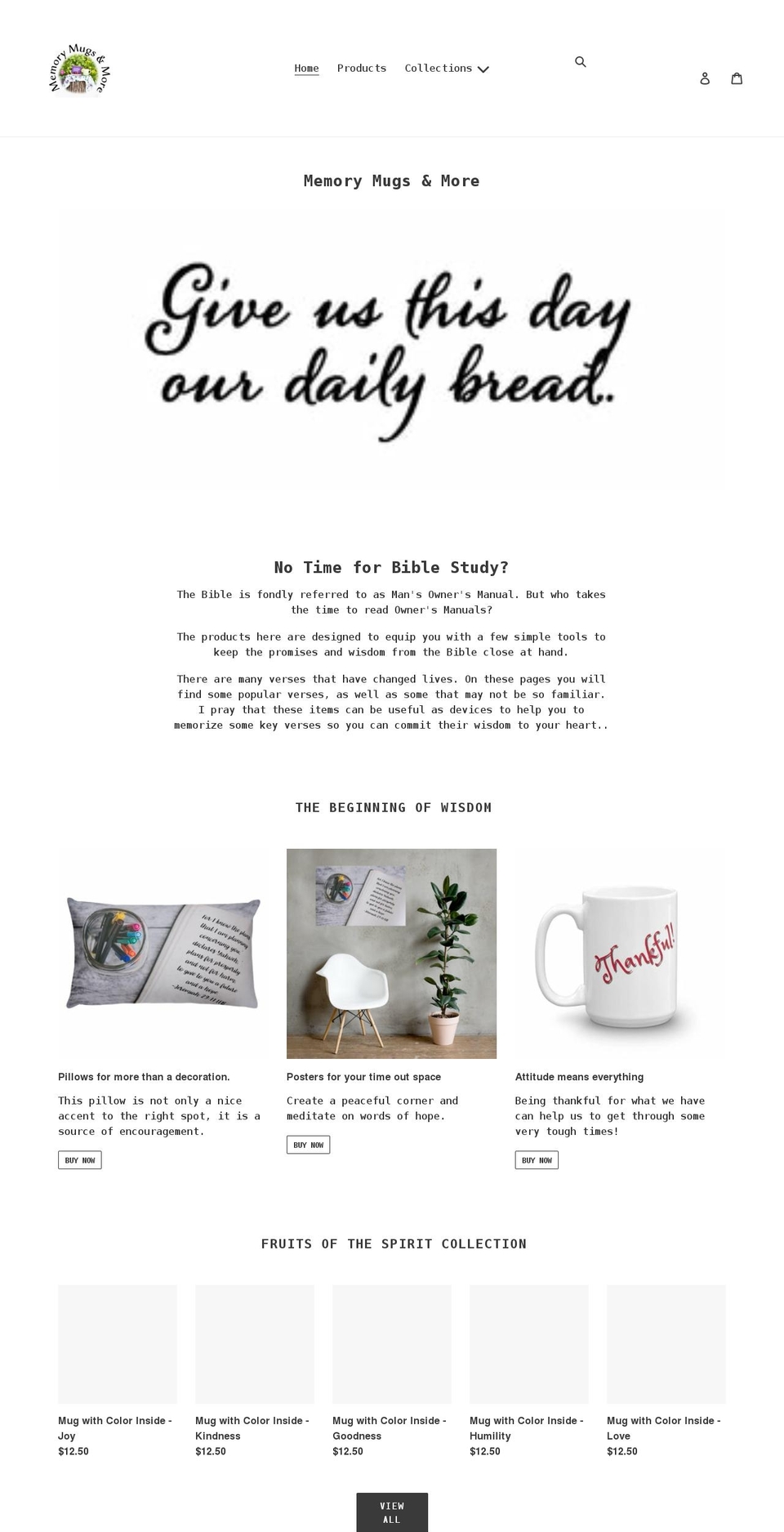 memory-mugs.myshopify.com shopify website screenshot