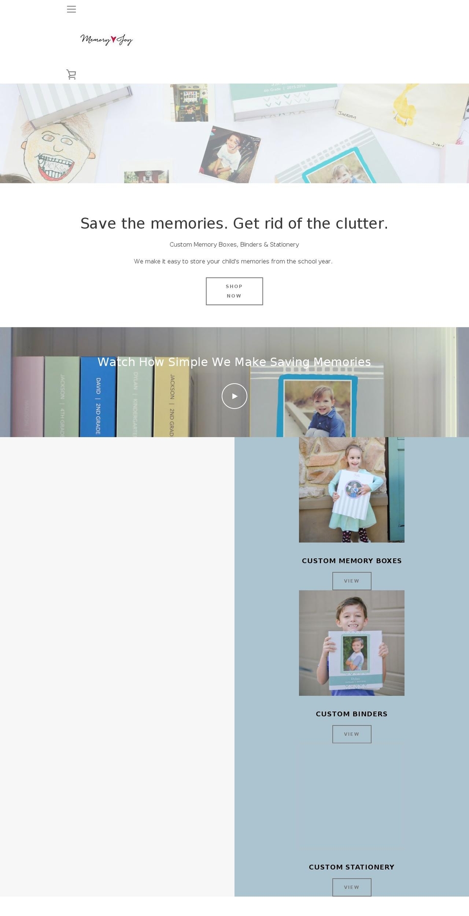 memoryjoy.com — Shopify storefront screenshot