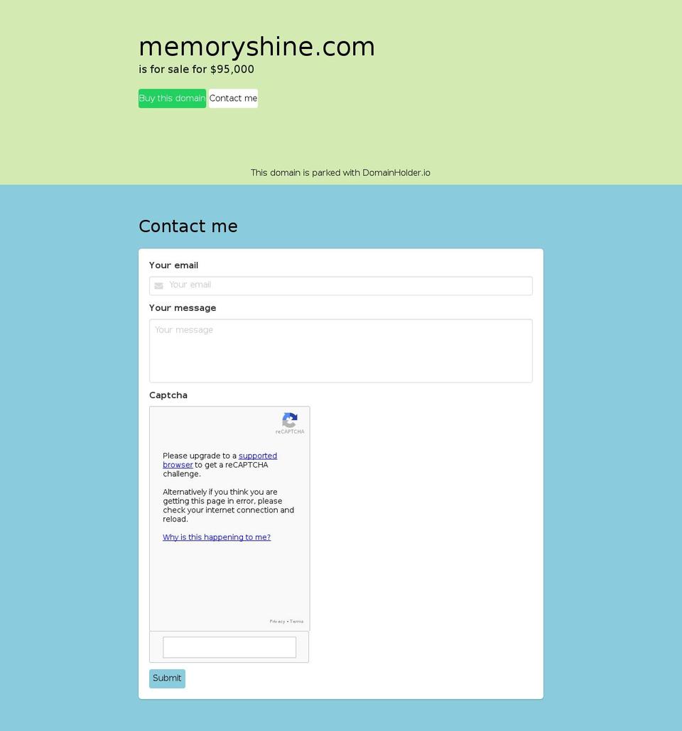 memoryshine.com — Shopify storefront screenshot