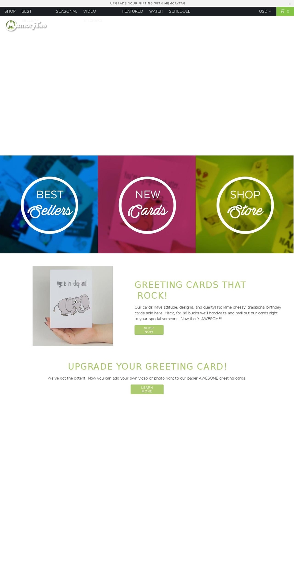memorytag.com — Shopify storefront screenshot
