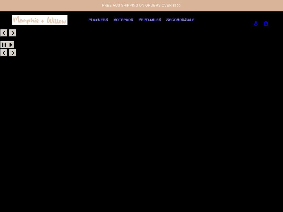 memphisandwillow.com shopify website screenshot