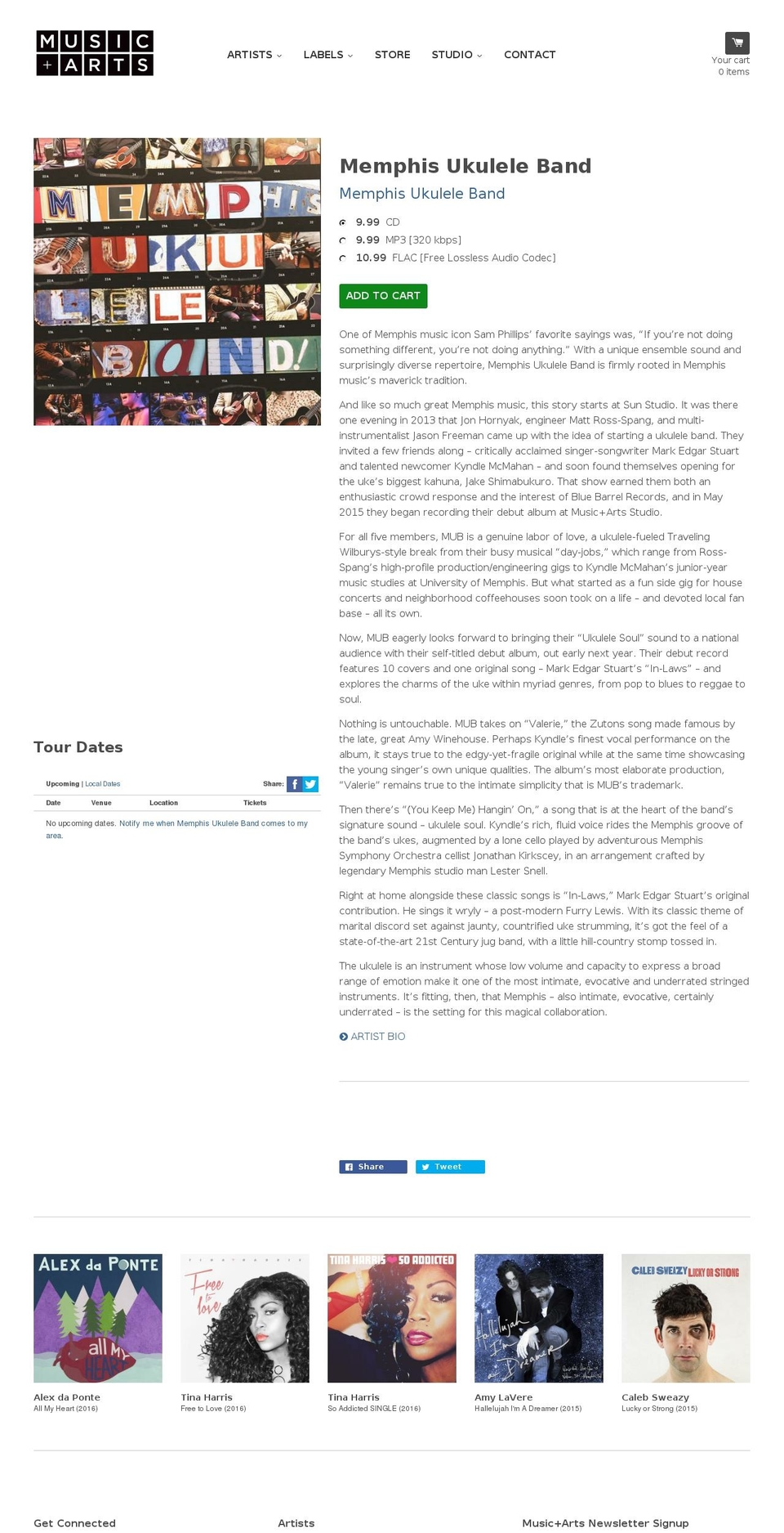 memphisukuleleband.com shopify website screenshot