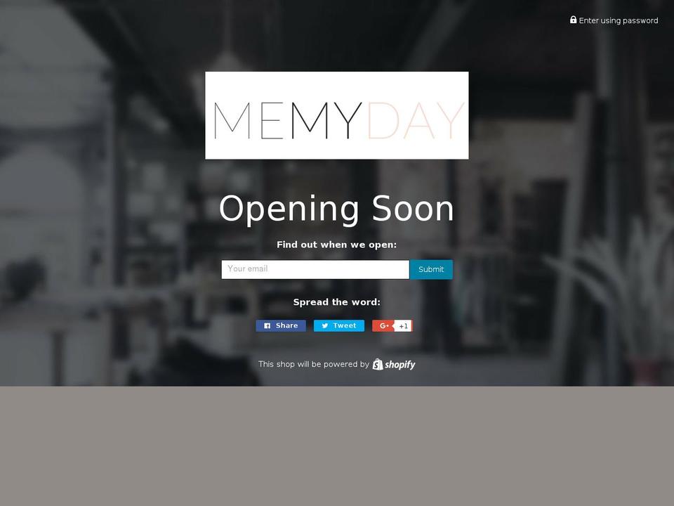 memyday.com — Shopify storefront screenshot